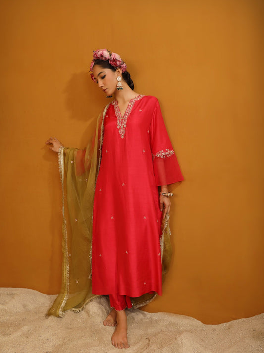 Shehnaz Kurta Set - Pink
