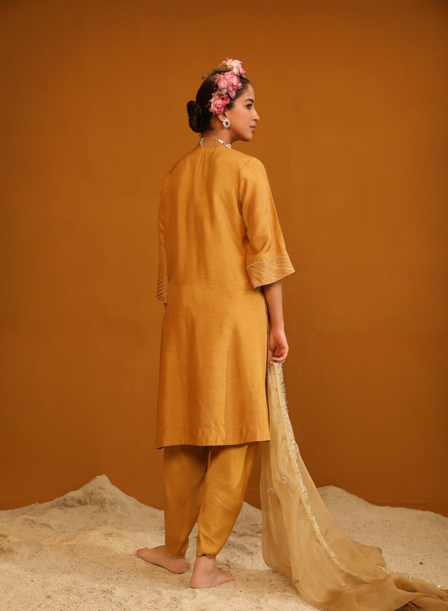 Shabana Dhoti Set - Gold