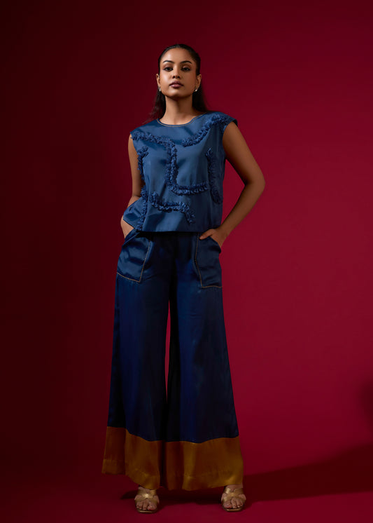 Frida Ruffle Coord Set - Blue