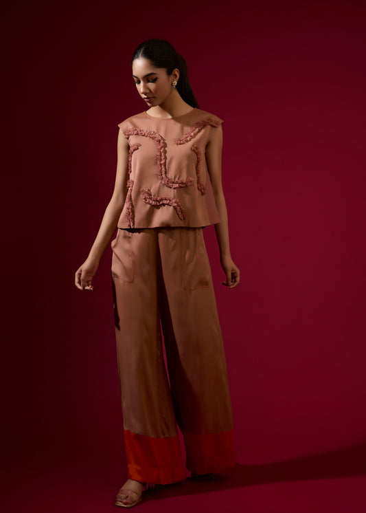 Frida Ruffle Coord Set - Mocha