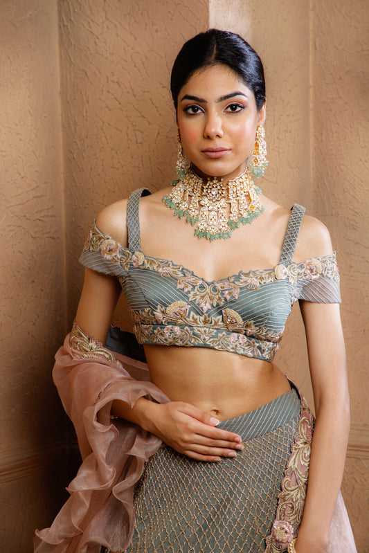 Slate Gray Alila Lehenga Set