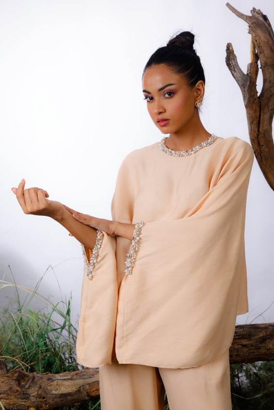 Ivory Pearl Beaded Coord Set