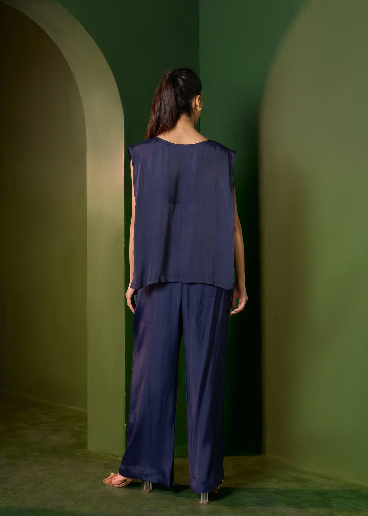 Arabella cutout coord set - Midnight Blue