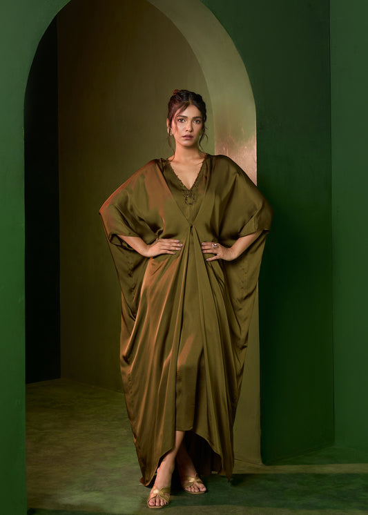 Celeste Stud Kaftan - Military green