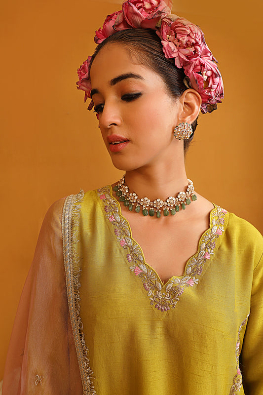 Firoza kurta set by omana by ranjana bothra