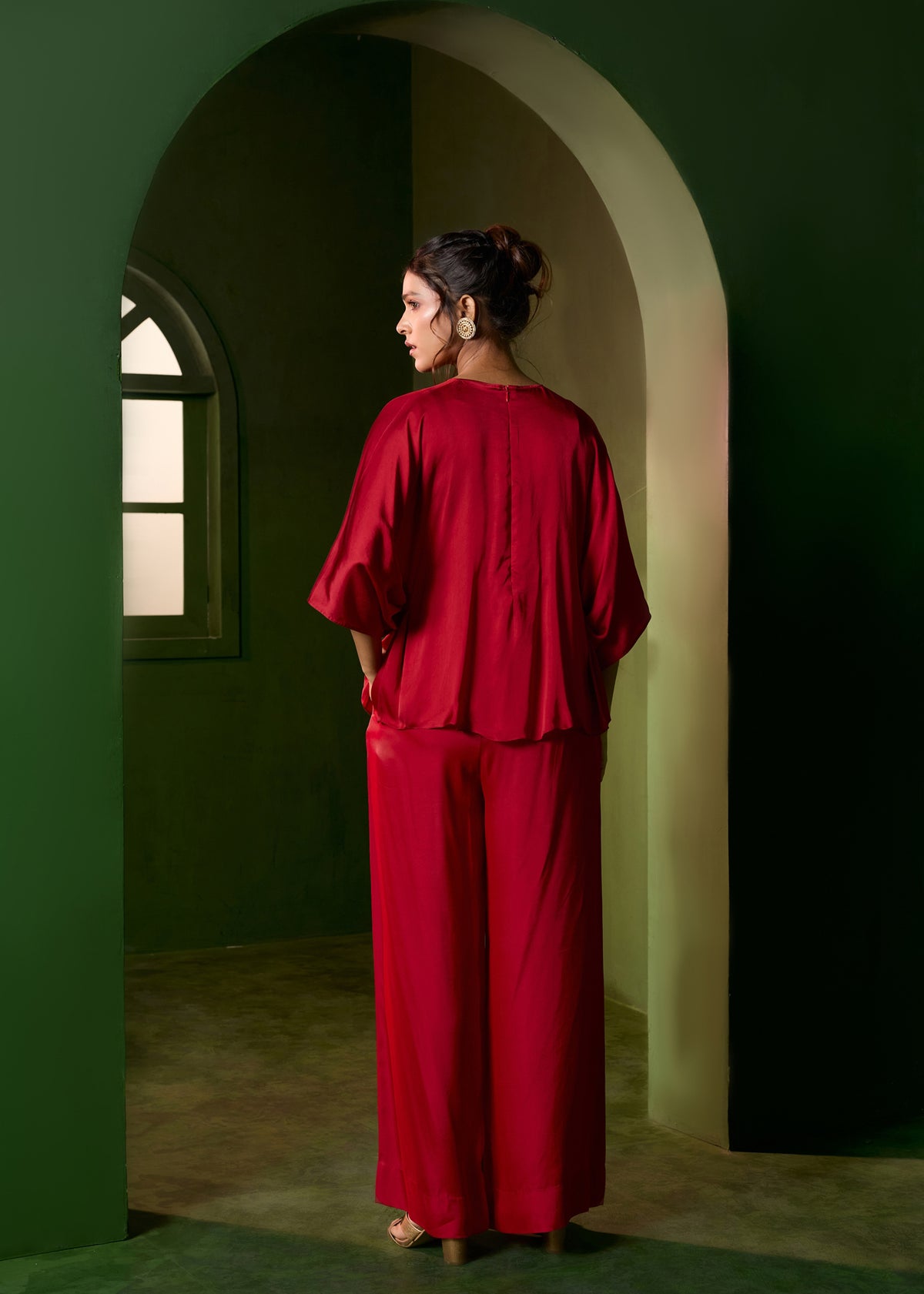 Isla Applique Coord set- Red