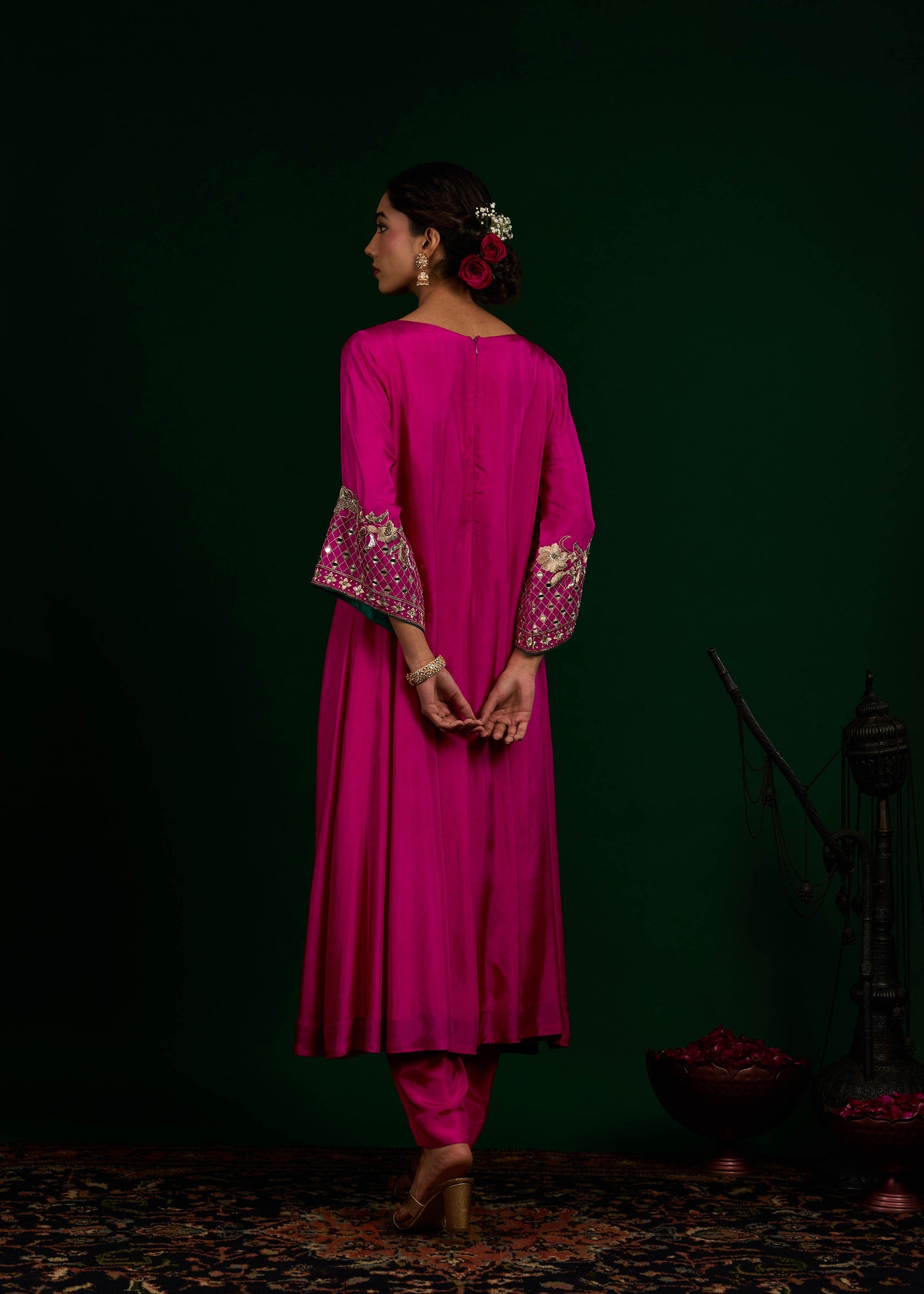 Seerat Anarkali Set - Hot Pink