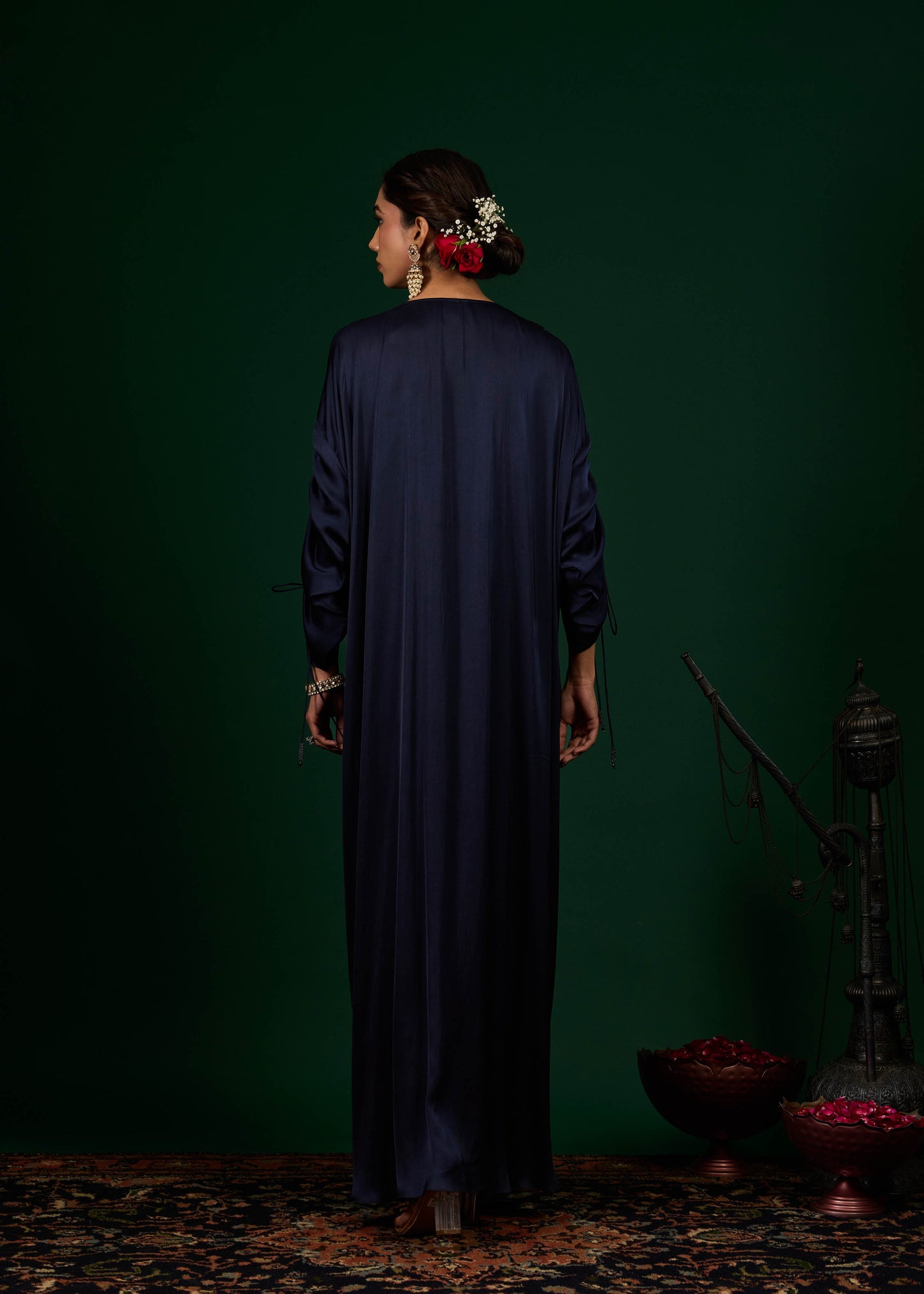 Mehnoor Emb Kaftan - Midnight Blue