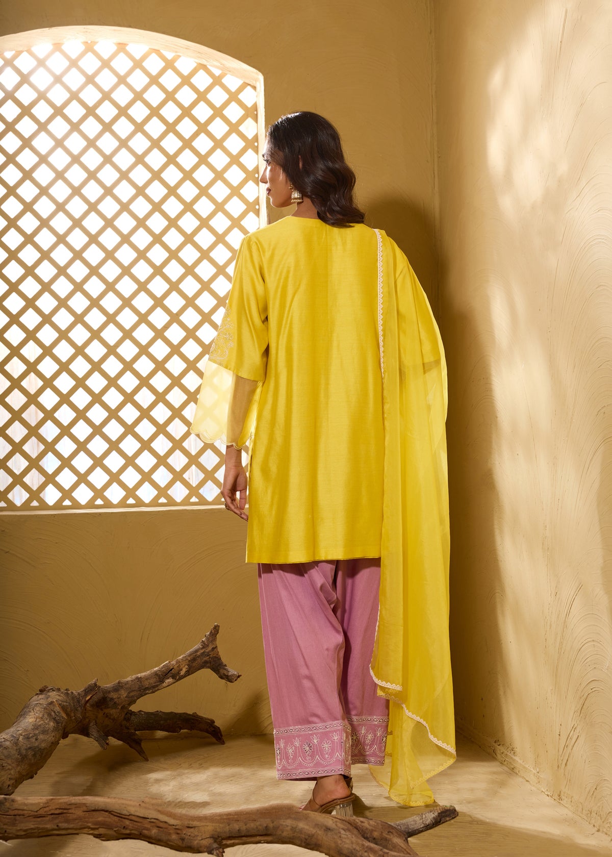 Armani Farshi Salwar Kurta Set - Lime & Purple