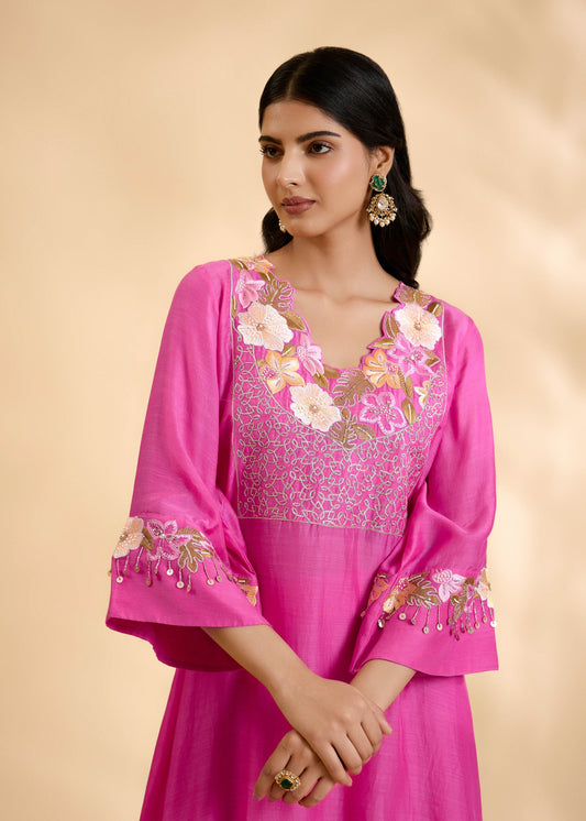 Rani Amaya Short Kurta Sharara Set