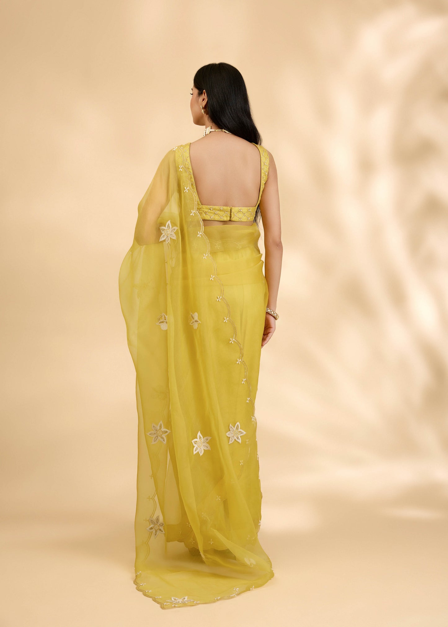 Kesar Nargis Embellished Sari Set