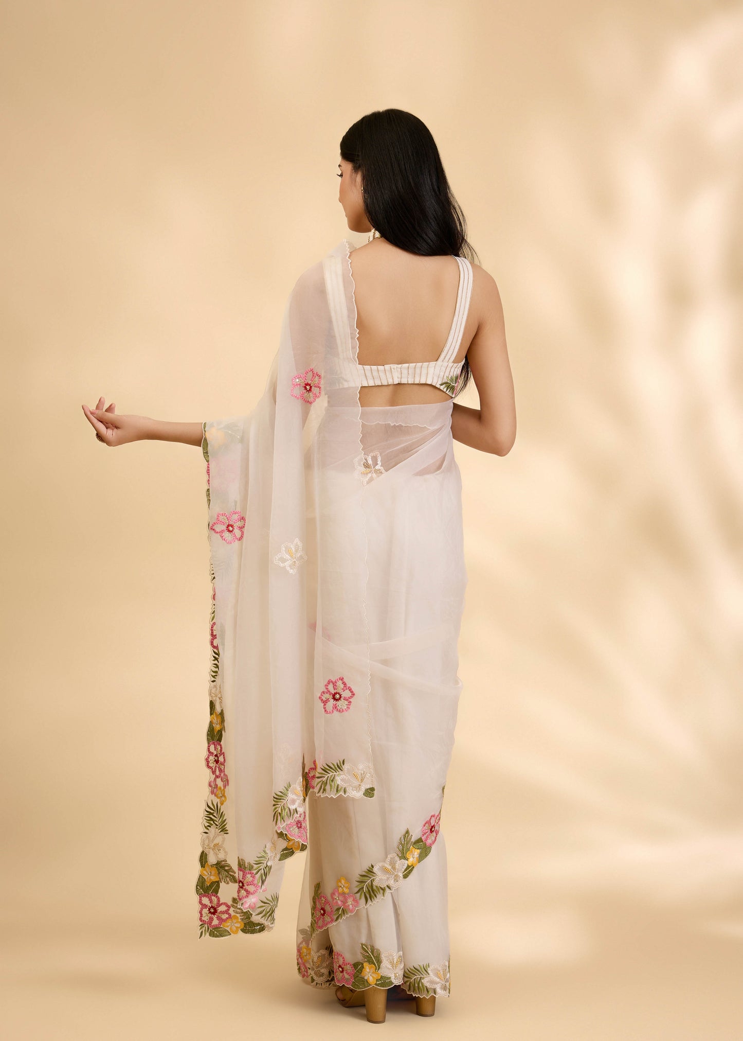 Chandani Ruksar Embellished Sari Set