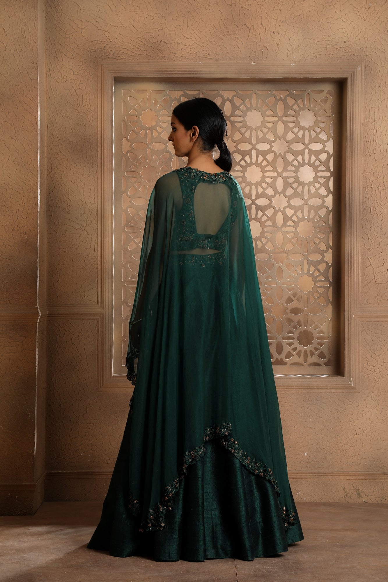 Emerald Nora Lehenga Cape Set