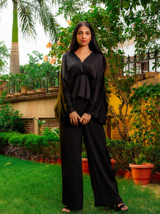 Black Cowl Coord Set