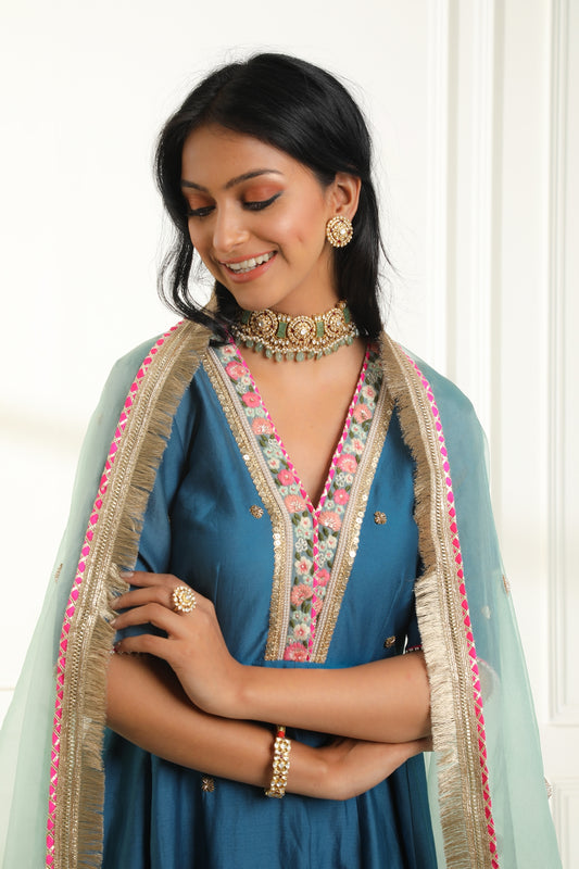 Blue Mastaani Anarkali Set