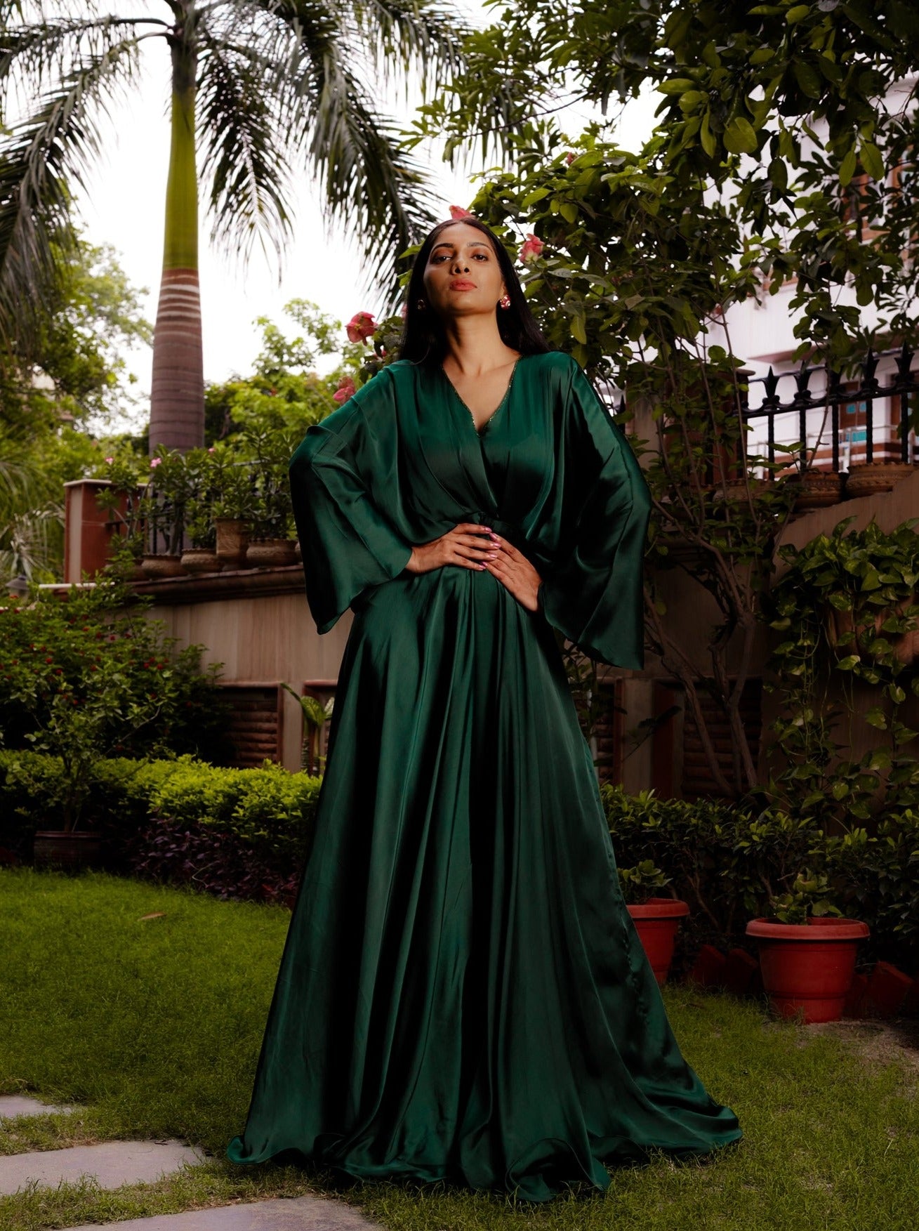 emerald green cowl neck maxi dress Emerald Green Satin Emerald Satin Cowl Neck Maxi Dress Emerald Green Silk Satin Maxi Dress: Cowl Neck Evening Gown