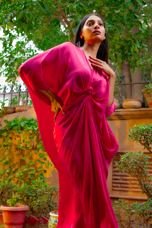 Hot Pink Knotty Kaftan