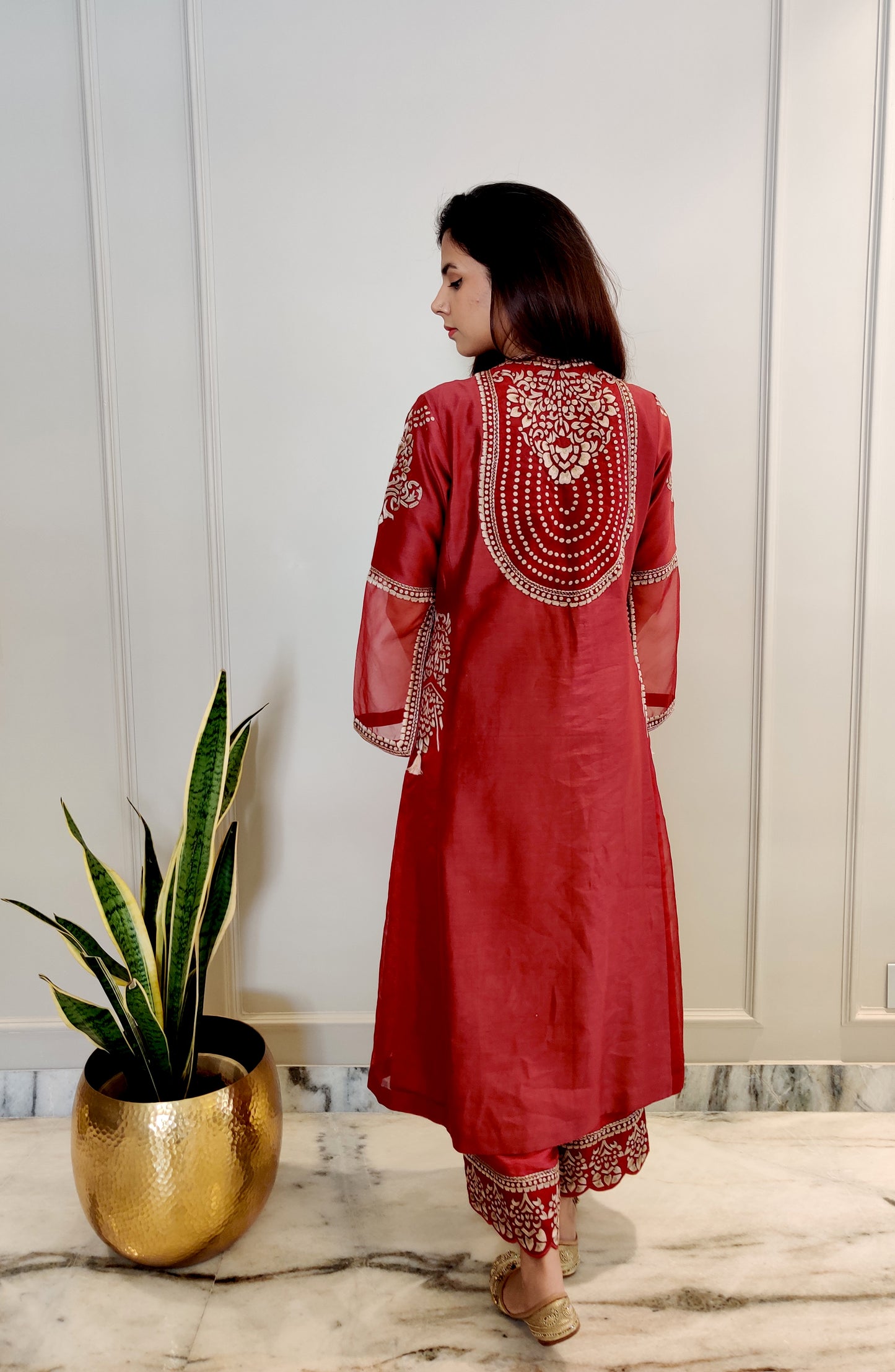 Burgundy Meera Suit Set