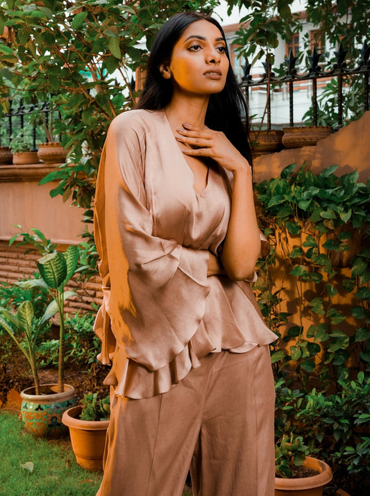 Mocha Cowl Coord Set