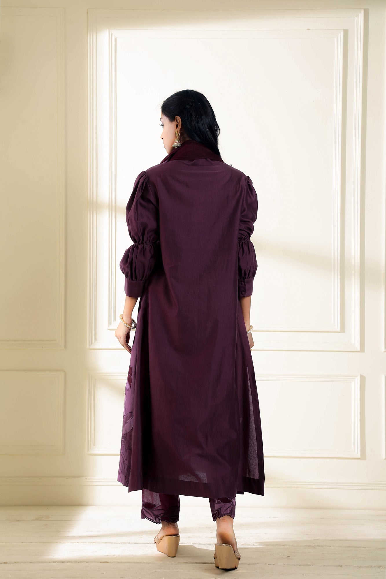 Plum Safina Applique Suit Set
