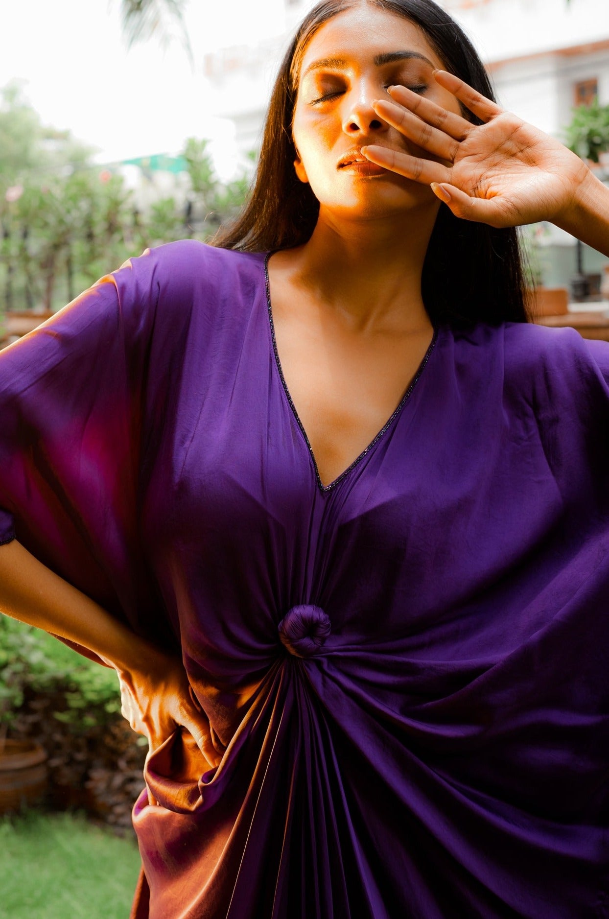 Purple Knotty Kaftan