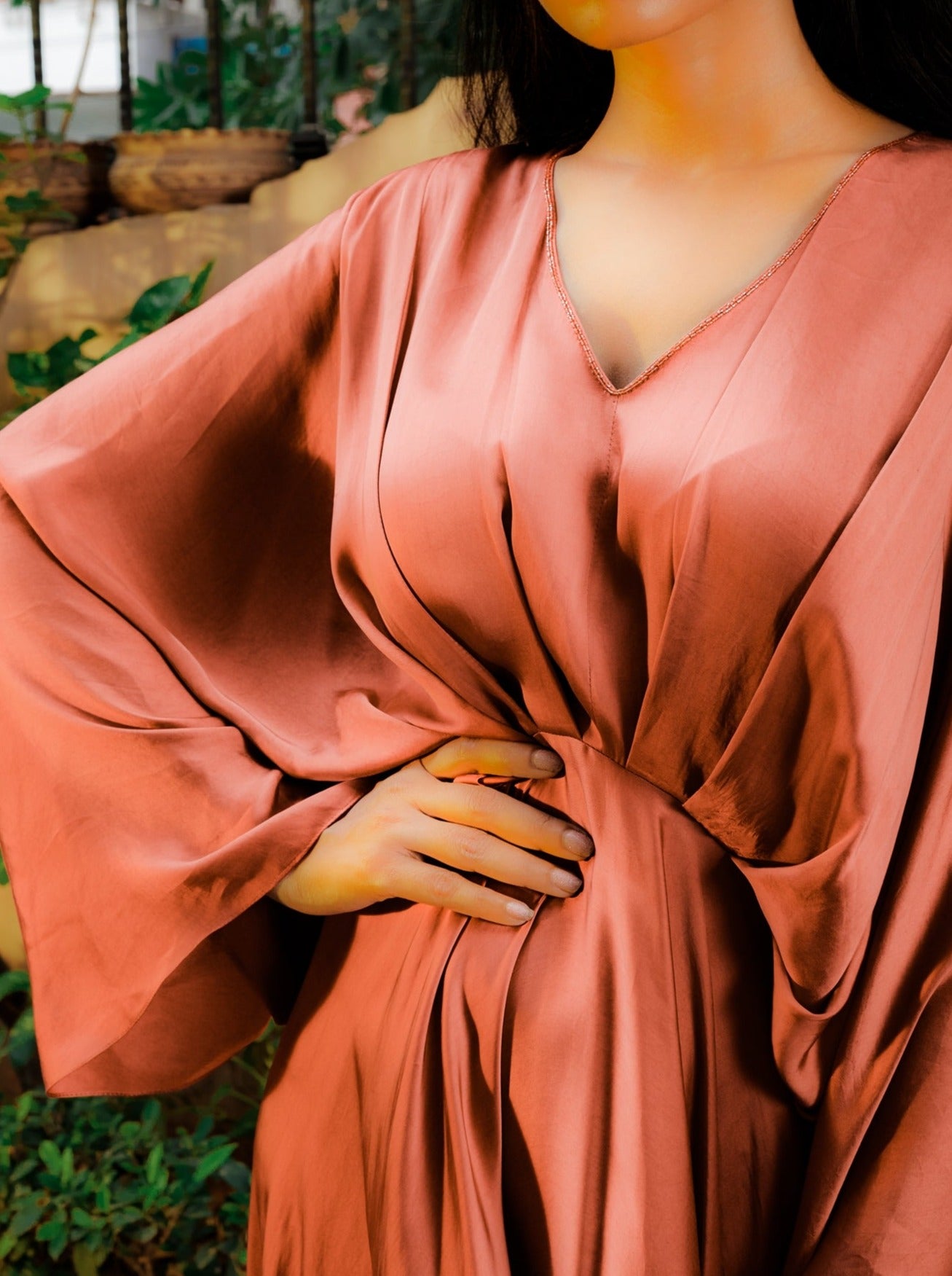 Rust Cowl Gown