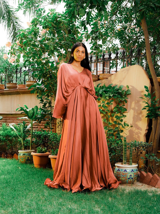 Rust Cowl Gown