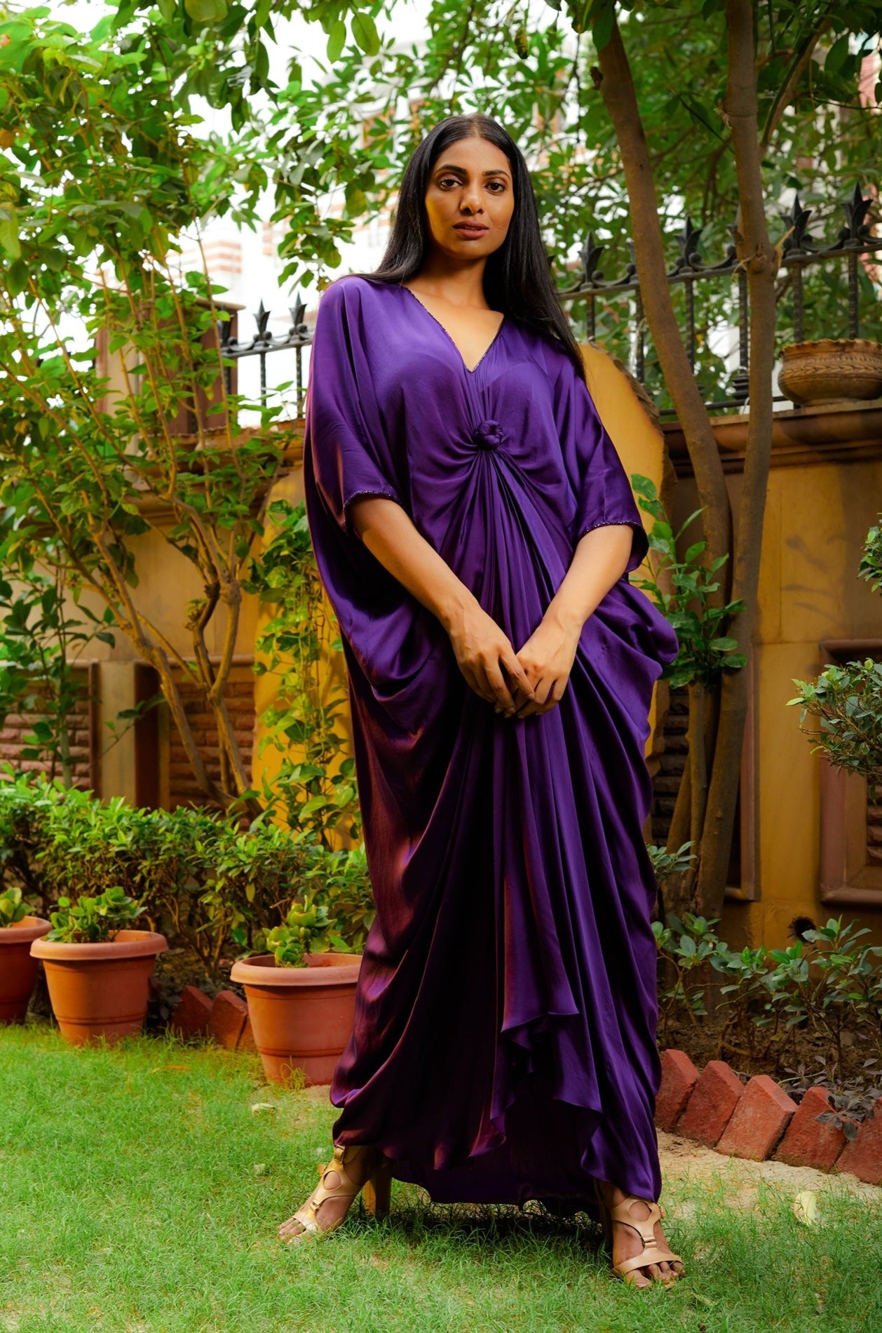 Purple Knotty Kaftan