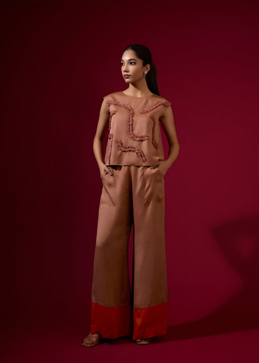 Frida Ruffle Coord Set - Mocha