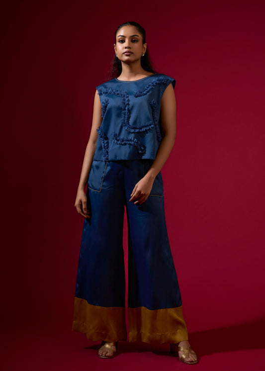 Frida Ruffle Coord Set - Blue