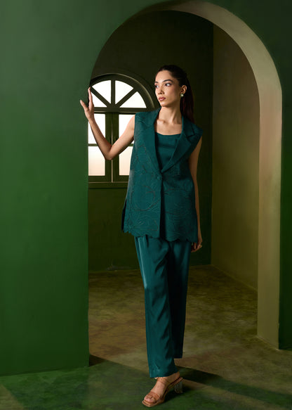 Arabella Blazer set - Emerald Green