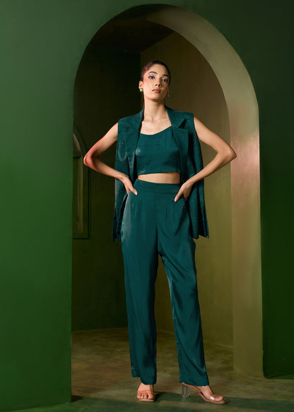 Arabella Blazer set - Emerald Green