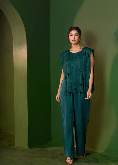 Arabella cutout coord set - Emerald Green