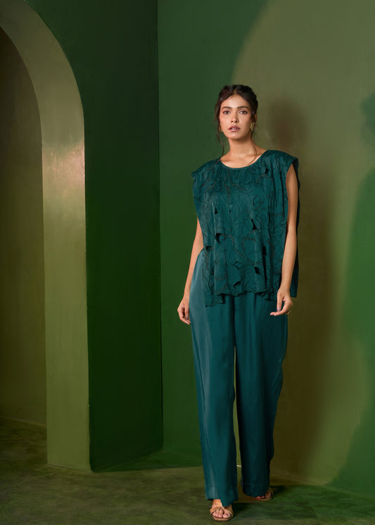 Arabella cutout coord set - Emerald Green