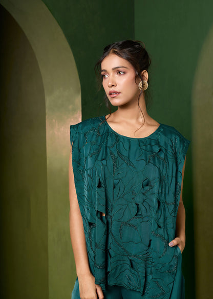 Arabella cutout coord set - Emerald Green