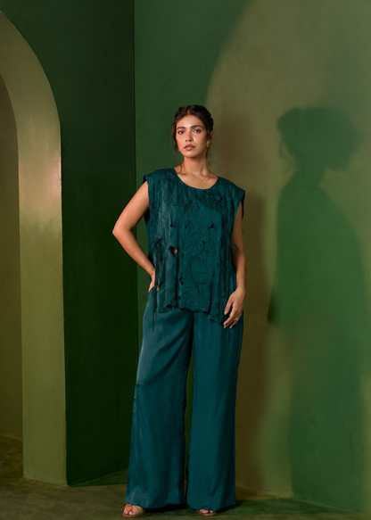 Arabella cutout coord set - Emerald Green