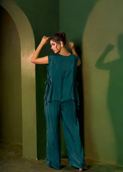 Arabella cutout coord set - Emerald Green