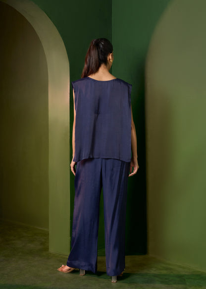 Arabella cutout coord set - Midnight Blue