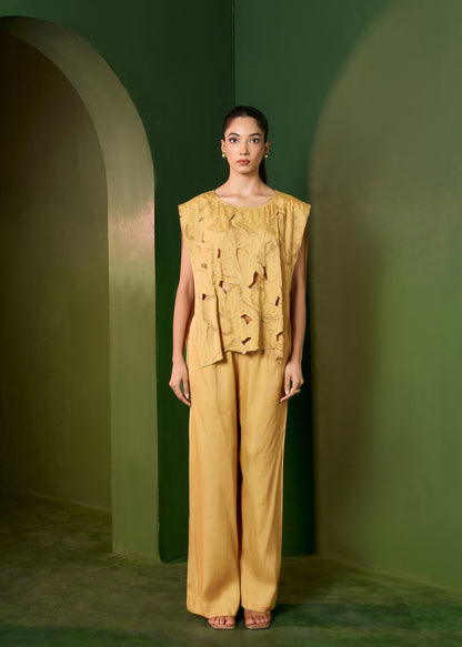 Arabella cutout coord set- gold