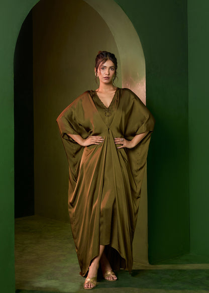 Celeste Stud Kaftan - Military green