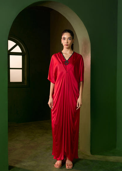Celeste Stud Kaftan - Red