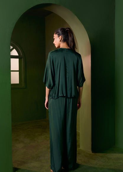 Isla Applique Coord set - Emerald Green