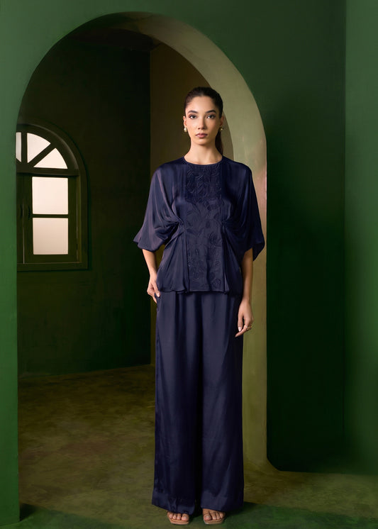 Isla Applique Coord set - Midnight Blue