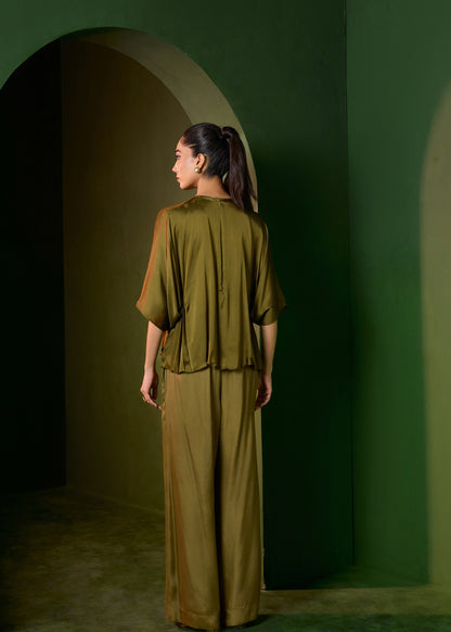 Isla Applique Coord set- Military Green