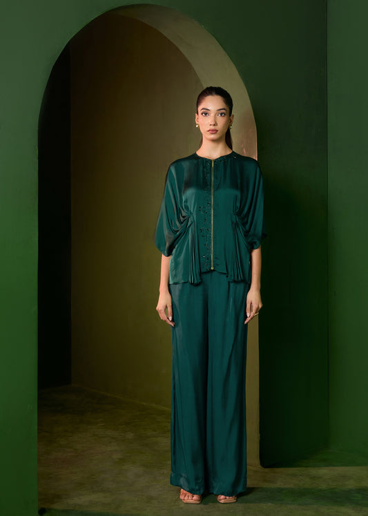 Isla Zipper Coord Set - Emerald Green