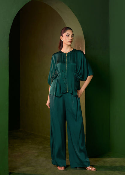 Isla Zipper Coord Set - Emerald Green