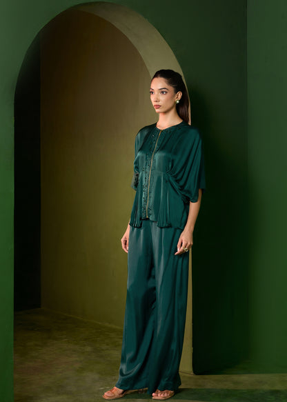 Isla Zipper Coord Set - Emerald Green