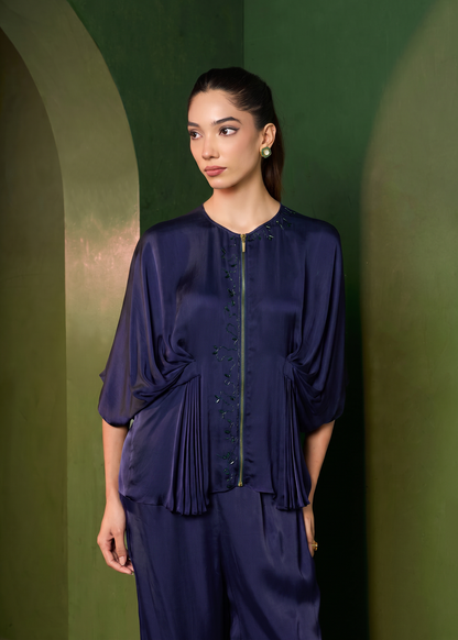 Isla Zipper Coord Set - Midnight Blue