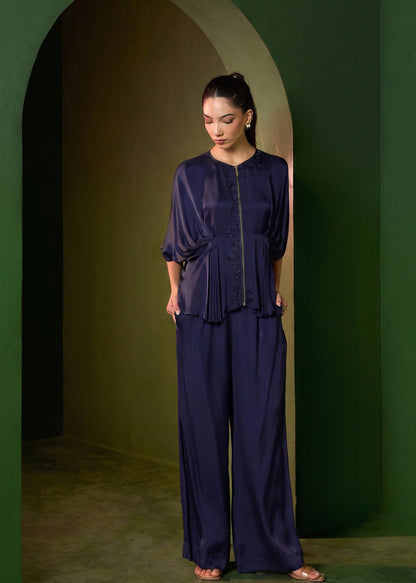 Isla Zipper Coord Set - Midnight Blue