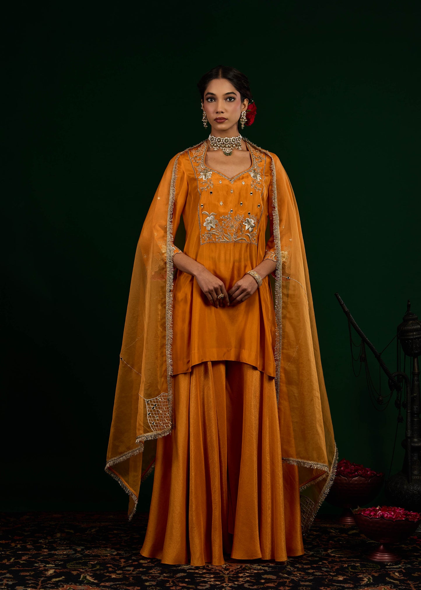 Misbah Sharara Set - Mango